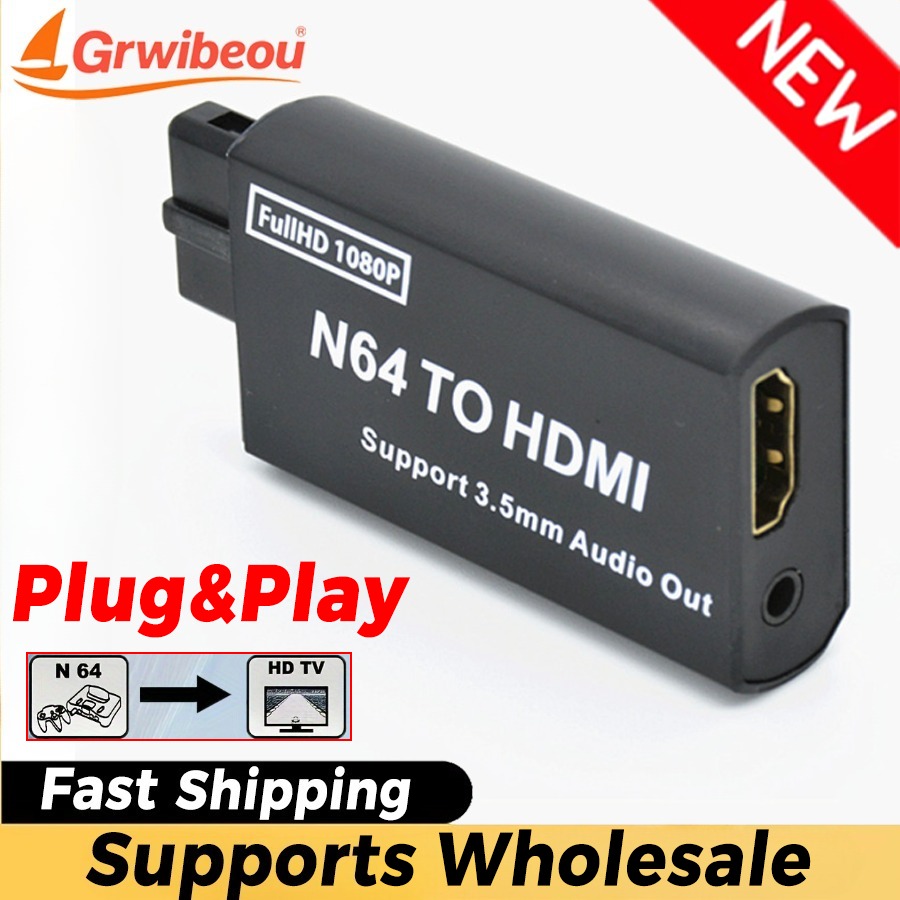 Gaming Console Nintendo - Grwibeou 1080P N64 إلى HDMI محول