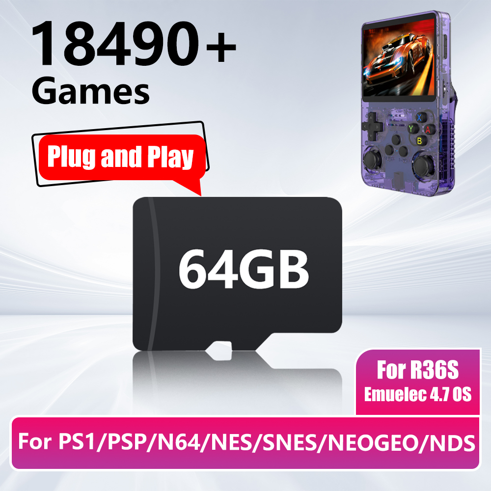 Gaming Console Emulator - بطاقة ألعاب بسعة 64 جيجابايت لجهاز