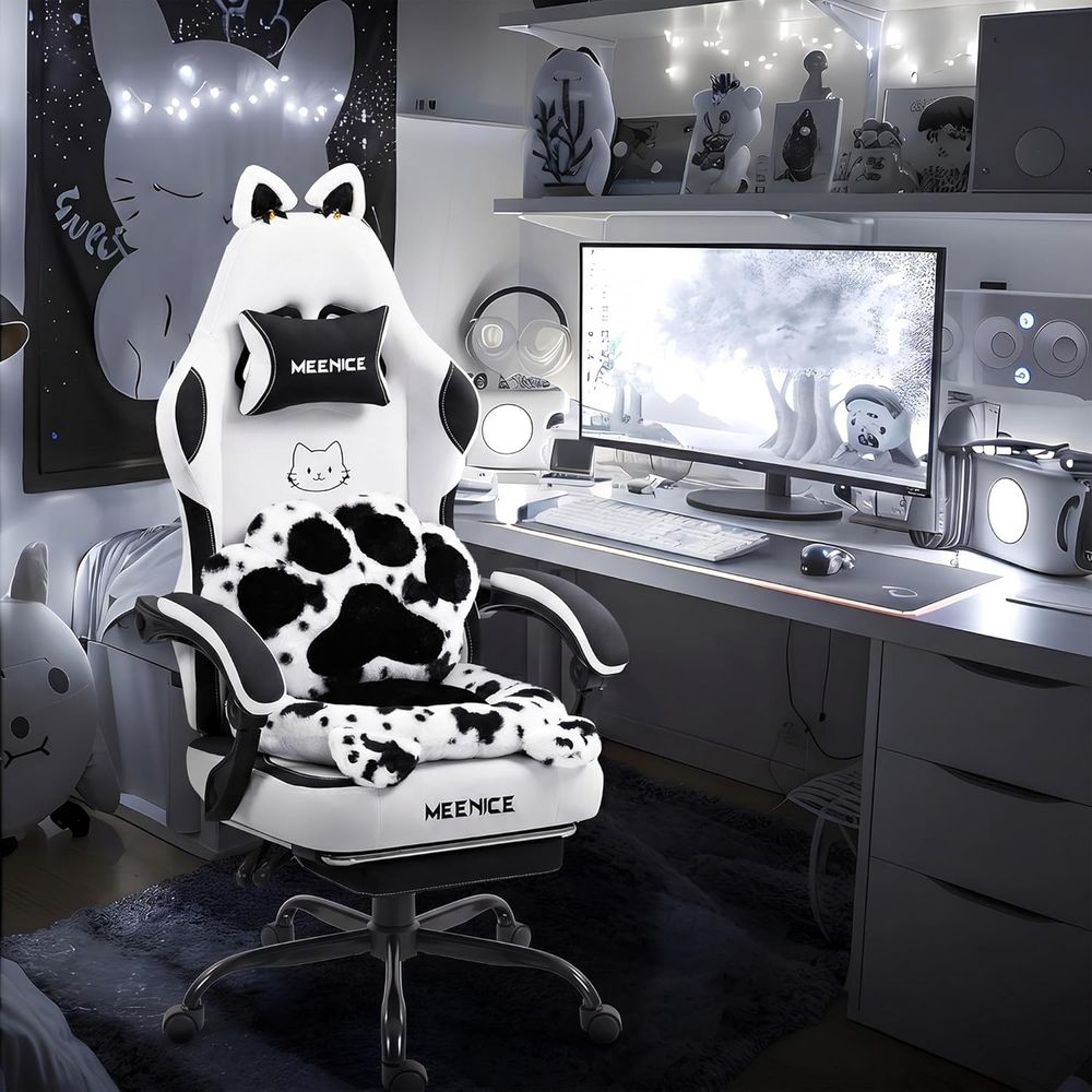 Gaming Chair Cushion - كرسي ألعاب لطيف بتصميم آذان ومخالب