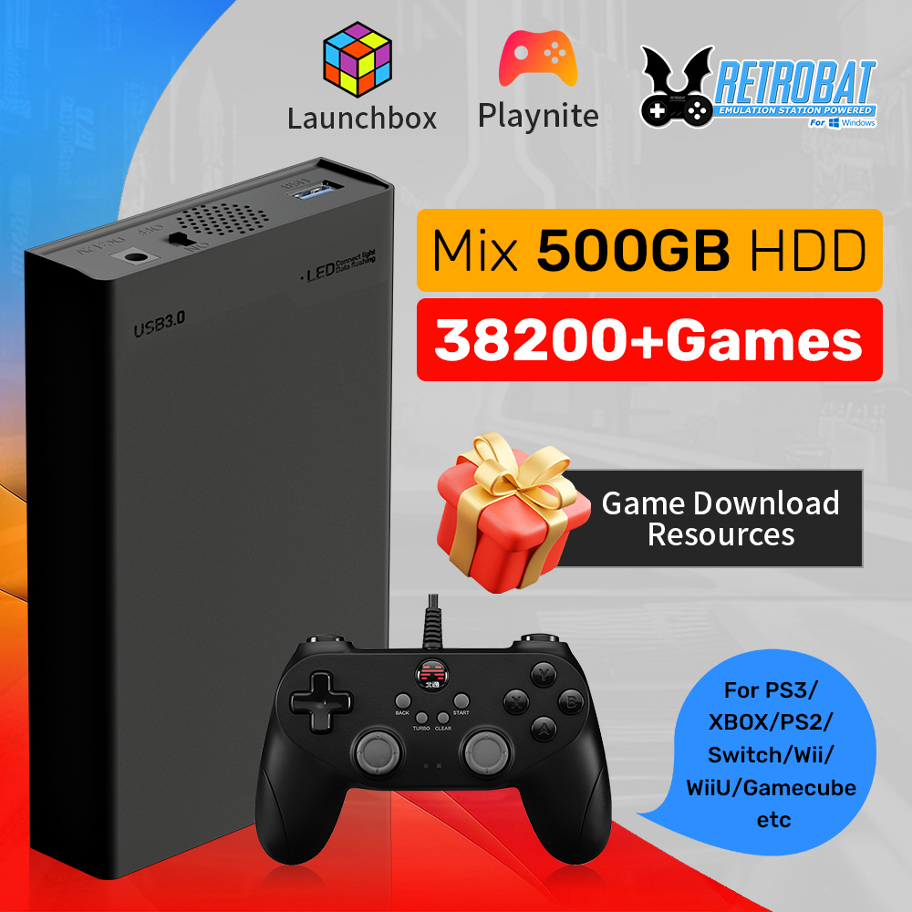 Gaming Console Os - وحدة تحكم ألعاب فيديو HDD Retrobat