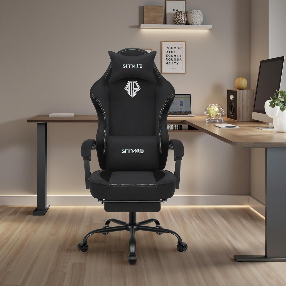 كرسي ألعاب مريح مع مسند للقدمي - مراجعة Gaming Chair Cushion وسعره