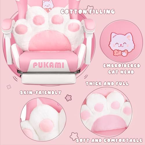 كرسي ألعاب وردي لطيف مع آذان ق - مراجعة Gaming Chair Cushion وسعره