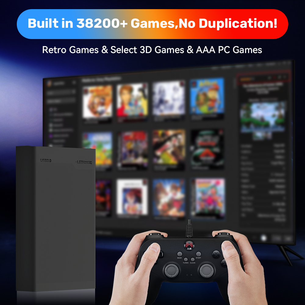 وحدة تحكم ألعاب فيديو HDD Retr - مراجعة Gaming Console Os وسعره