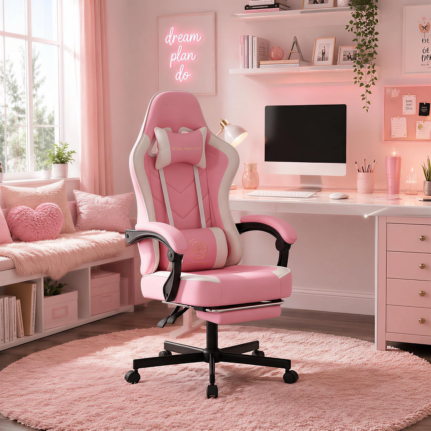 كرسي ألعاب مريح بظهر عالٍ مع م - مراجعة Gaming Chair Cushion وسعره