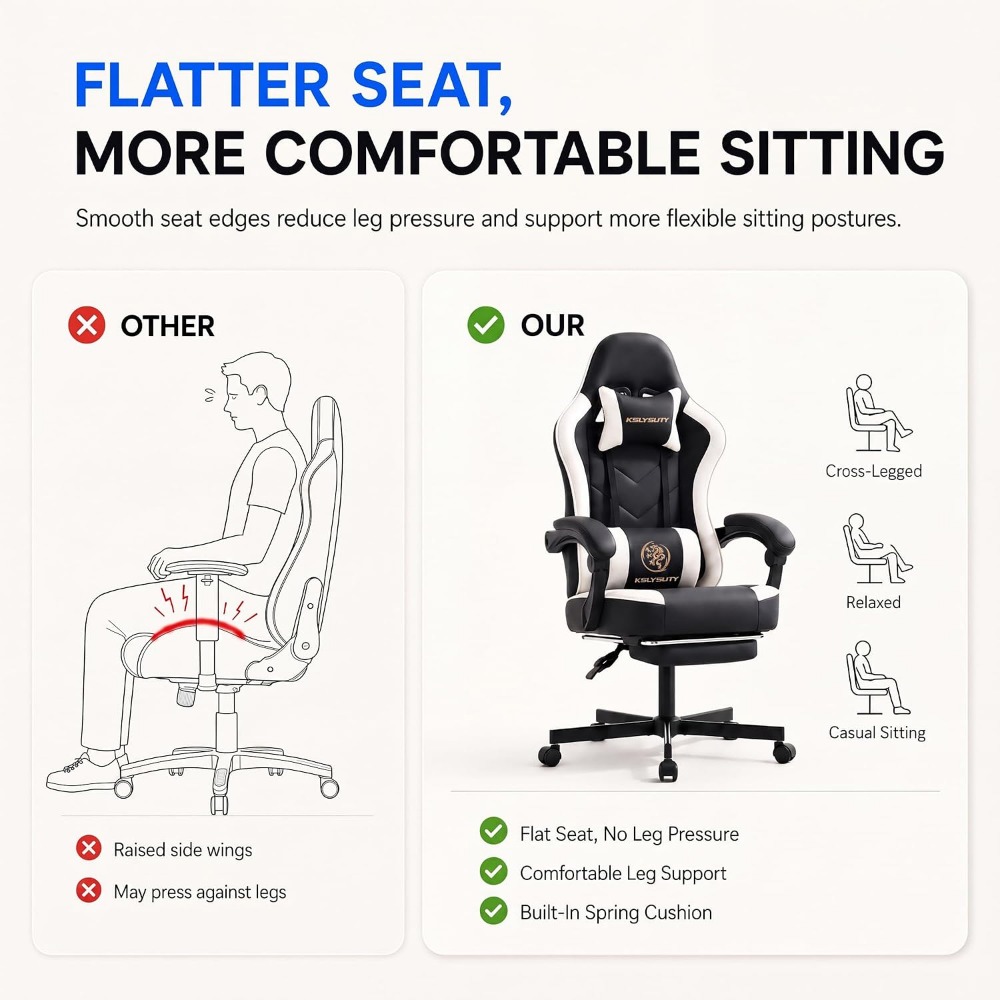 كرسي ألعاب مريح بظهر عالٍ مع م - مراجعة Gaming Chair Cushion وسعره