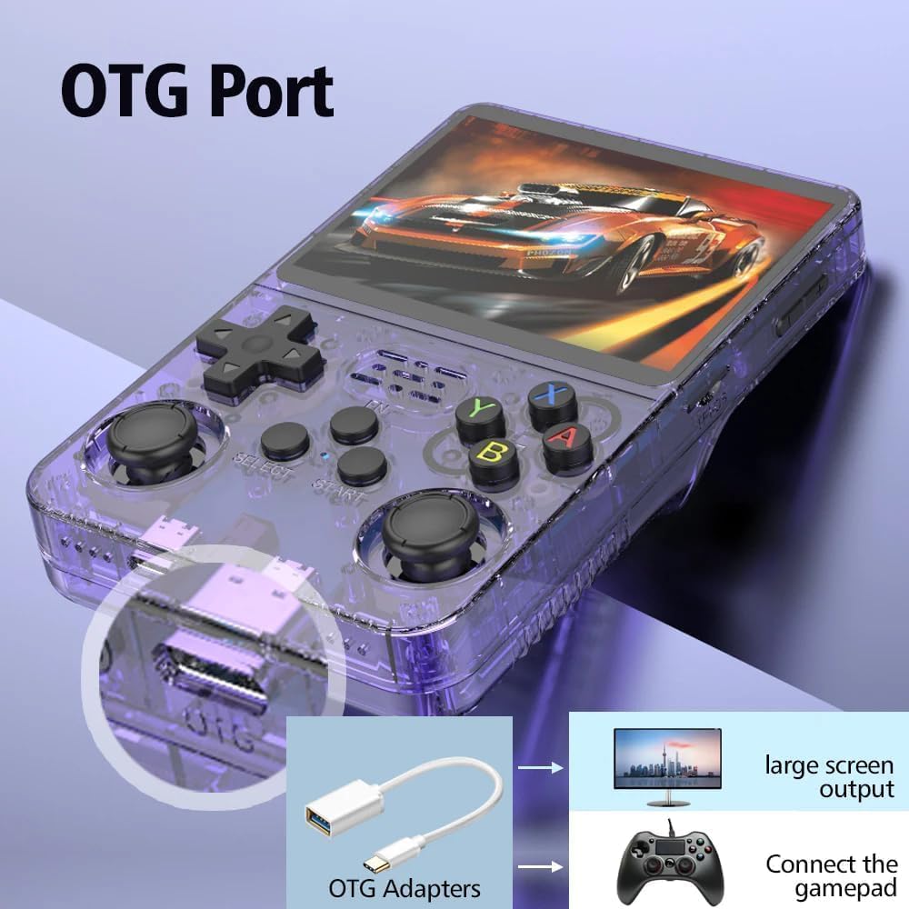 جهاز ألعاب محمول جديد R36S بتص - مراجعة Gaming Console Os وسعره