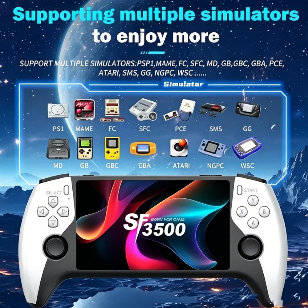 جهاز ألعاب محمول SF3500 بشاشة  - مراجعة Gaming Console Emulator وسعره
