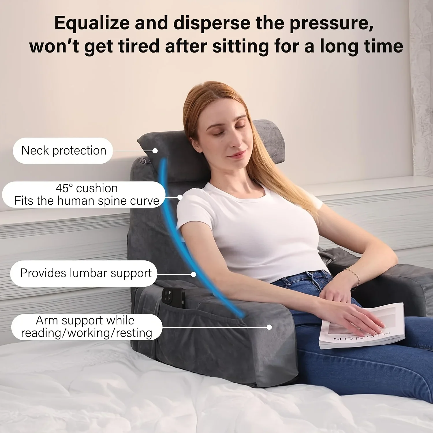 وسادة قراءة من الفوم المرن للس - مراجعة Gaming Chair Cushion وسعره